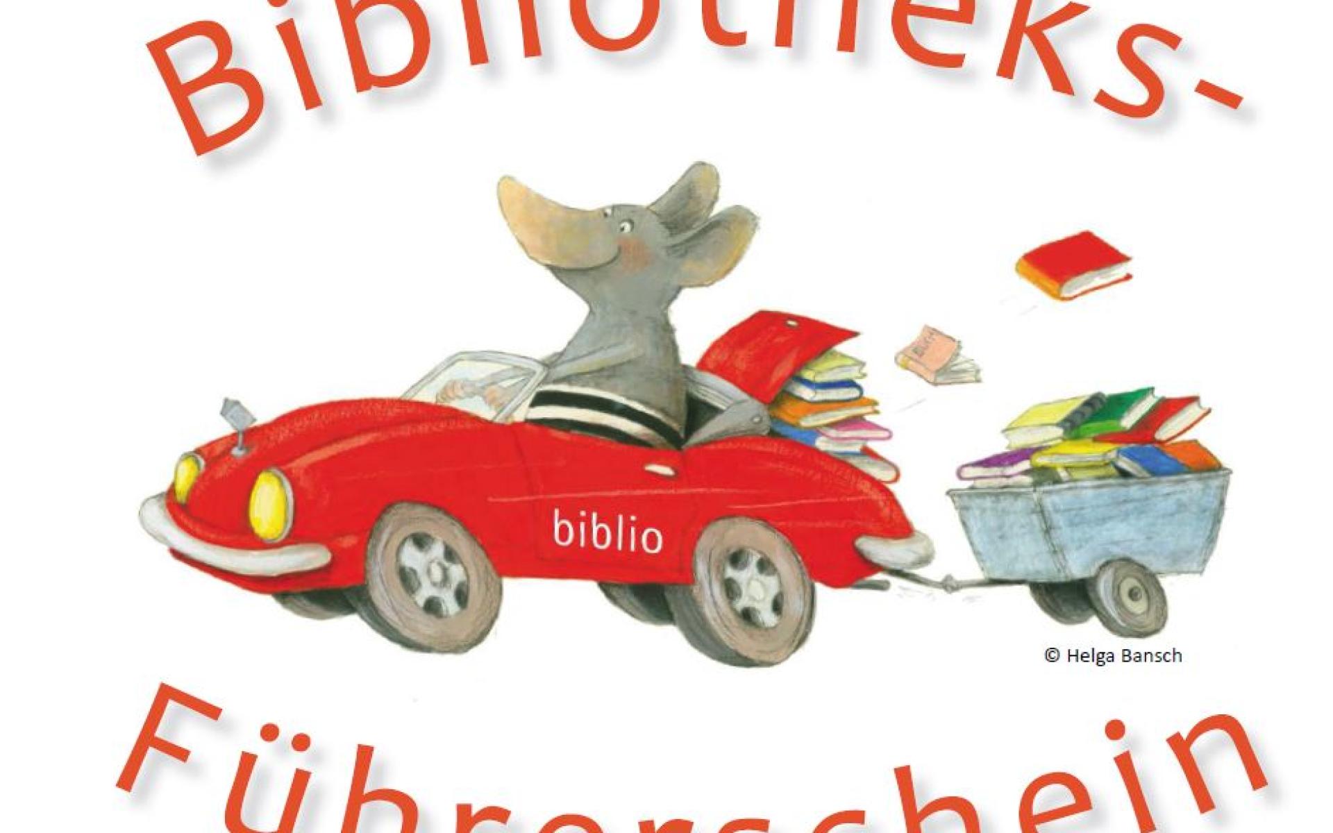 Kindergartenkinder machen den Bibliotheksführerschein