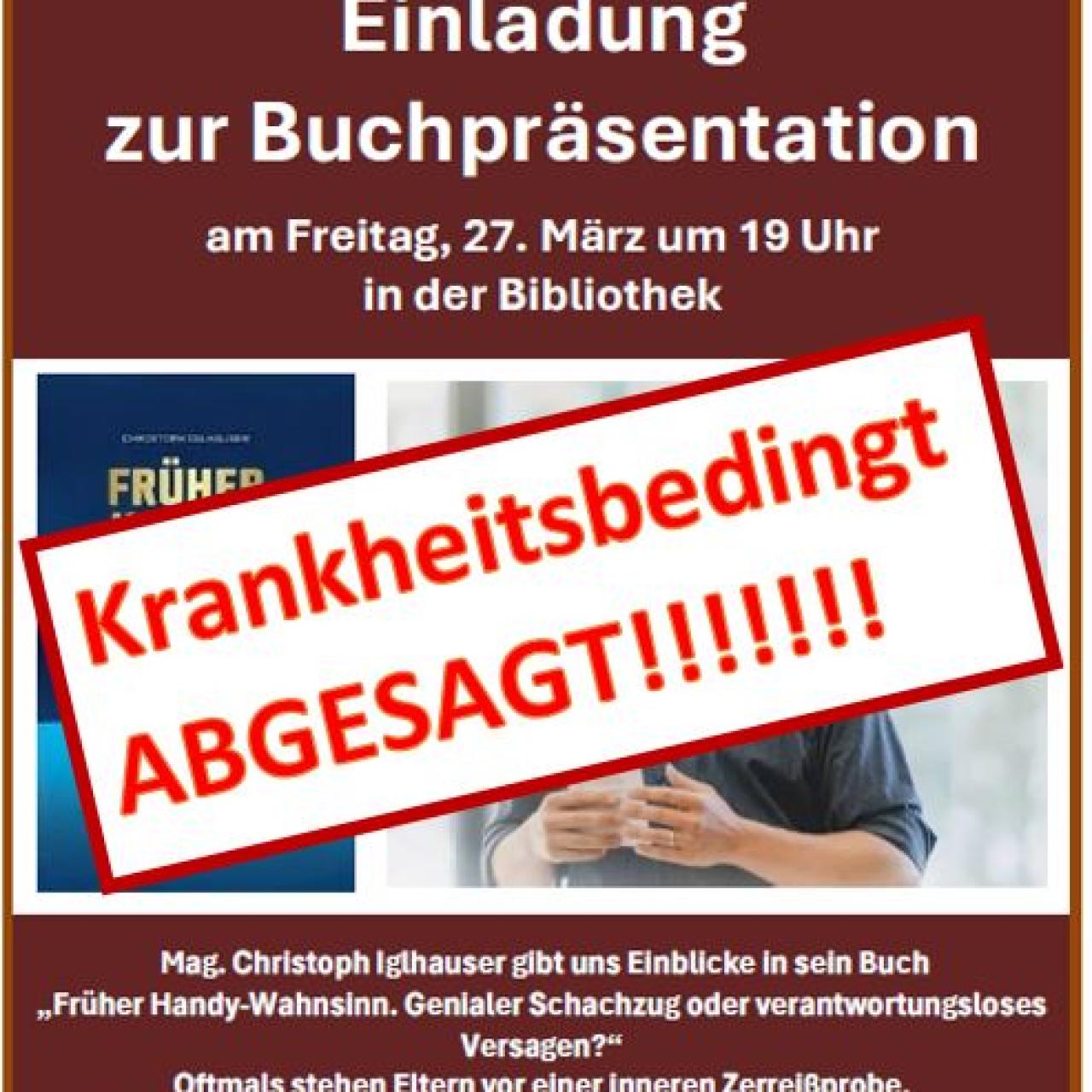 Wegen Krankheit abgesagt